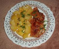 recept Pečená treska + brambory s medvědím česnekem